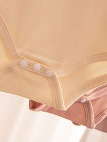 女嬰 4 件時尚荷葉邊長袖連身衣 - 彩色 - 查看 4