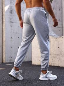 Manfinity Sport Streetwear Męski Spodnie sportowe Ze sznurkiem do ściągania Talia I Przekątna Kieszenie