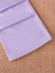 SHEIN Tween 女孩純色連帽休閒兩件套 - 紫色 - 查看 7