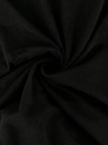 SHEIN PUNK Kích thước lớn Của phụ nữ Ren Vá lại Tay áo chuông Váy có thắt lưng - màu đen - Xem 3