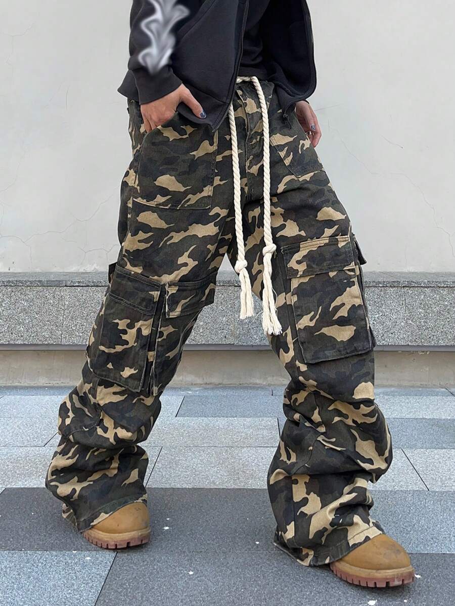 Manfinity EMRG Lỏng lẻo phù hợp Nam Ngụy trang In Quần jean - Nhiều màu - Xem 1