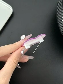 Carol Caju Purple Heart Shaped Brooch For Women - Multicolor - View 3