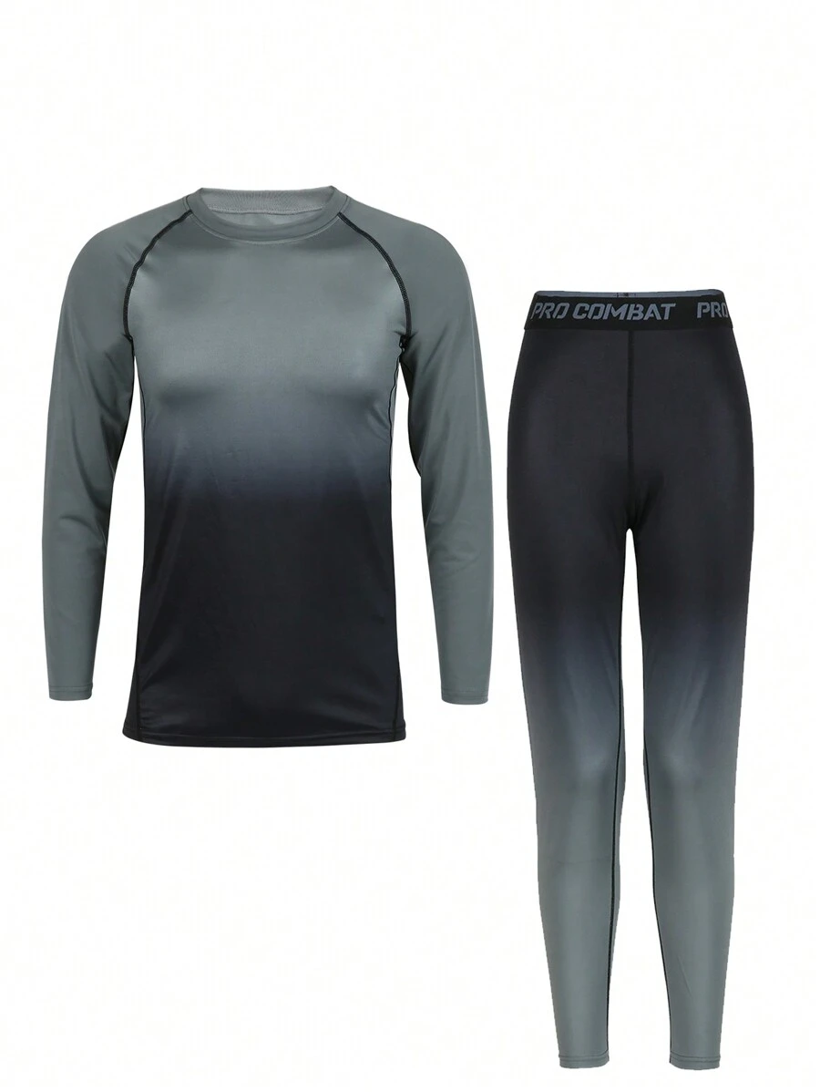 Manfinity Sport Corelite 男士圆领紧身运动套装（含裤子）、运动服、运动服健身套装保暖运动服套装运动套装 Damendamen 运动套装glowmode>女士运动套装 - 彩色 - 查看 1