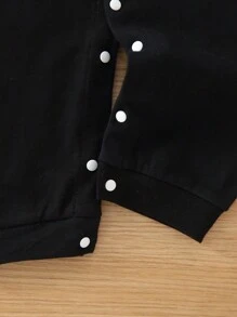 Baby Boy Color Block Bow Front 2 In 1 Jumpsuit - Light Grey - View 3