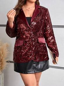 SHEIN Privé Grote maten Vals Zak Blazers