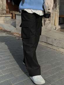 DAZY Men's Cargo Pants - Black - View 5