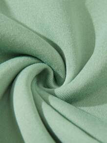 INAWLY 耶稣字母印花圆领运动衫耶稣爱你我们爱他因为他先爱我们约翰一书 4:19，长袖上衣 - 薄荷綠 - 查看 3