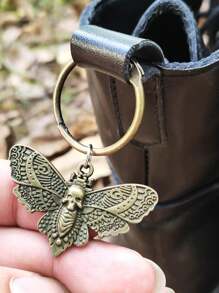 ROMWE Goth 1pair Moth Shaped Pendant Decoration - Bronze - View 2