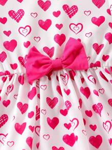 SHEIN Girls' (little) Heart Pattern 2-piece Set - Multicolor - View 4