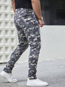 Manfinity LEGND Men's Camouflage Print Ripped Jeans - Multicolor - View 6