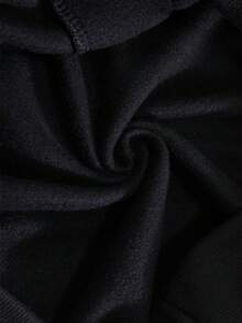 SHEIN LUNE Của phụ nữ Lá thư & Tim In Lông cừu Hoodie - màu đen - Xem 6