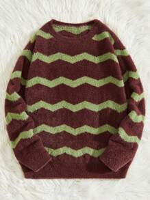 Manfinity VCAY Homme Pull À Chevrons - Multicolore - Voir 5