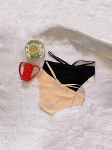 3入套女士平口三角褲 - 彩色 - 查看 2