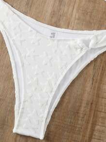 SHEIN Swim Solid Color Halter Neck Backless Two-Piece Bikini Set Summer Beach