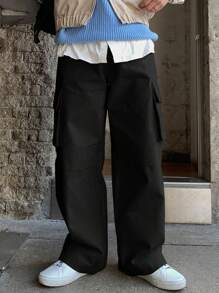 DAZY Men's Cargo Pants - Black - View 4