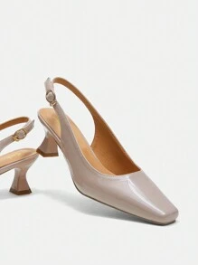 CUCCOO BIZCHIC Women's Fashionable High-Heeled Backless Shoes For Summer Graduation Heels Prom Heels Vacation Shoes Summer Elegant Basics Business Casual Business Chic Christmas Fall New Year Holiday
