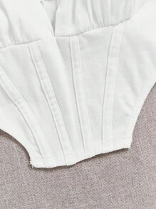 Muchica Knot Detail Asymmetrical Hem Cami Top - White - View 3