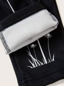 EMERY ROSE Dandelion Pattern High Waisted Long Leggings - Multicolor - View 3