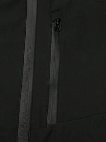 男士拉鍊運動外套 - 黑色 - 查看 5