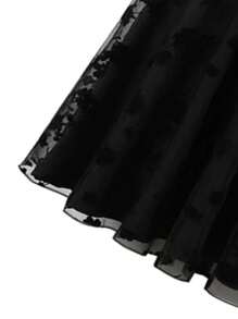 SHEIN Clasi 大尺碼女士花卉印花網眼無袖裙