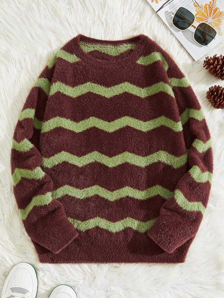 Manfinity VCAY Homme Pull À Chevrons - Multicolore - Voir 1