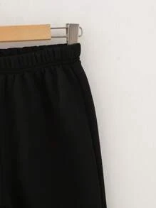 SHEIN Cô gái Tween Chữ cái Mẫu Sang trọng Hoodie Và Quần Bộ - Nhiều màu - Xem 3