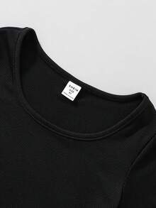 SHEIN Lot de 3 T-shirts manches courtes de couleur unie pour préadolescentes, simple et élégant, doux et respirant, disponible en plusieurs couleurs pour le port quotidien