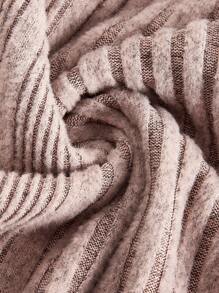 SHEIN Maternity High Neck Slim Fit Sweater Dress - Khaki - View 6