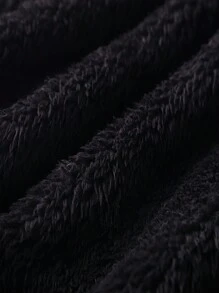 Nam Mùa thu Và Mùa Đông Lỏng lẻo Plush ấm áp Dài áo - màu đen - Xem 3