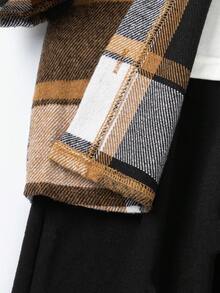 SHEIN Young Boys' Plaid Jacket And Pants Set, Long Sleeve - Multicolor - View 6