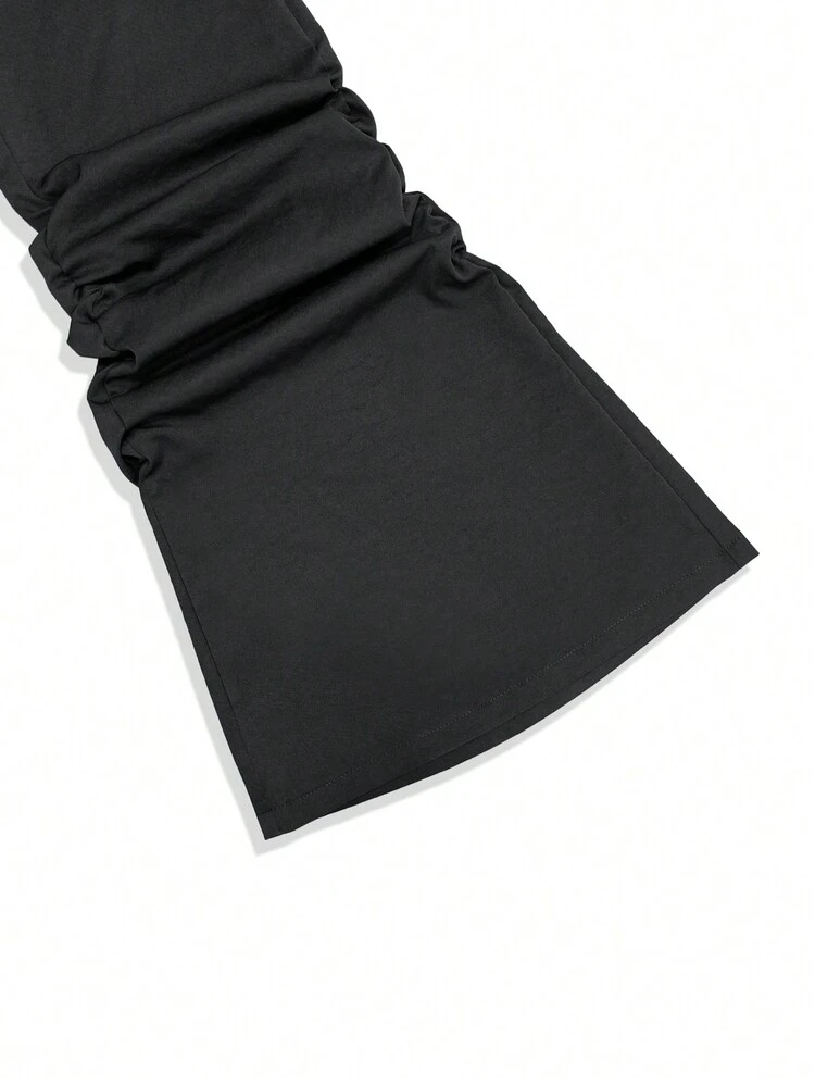 Ruched Flare Leg Pants Fall Cloth For Women