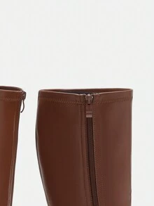 SheIn BIZ Women's Fashionable Over-the-knee Boots - Brown - View 9