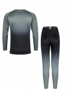 Manfinity Sport Corelite 男士圆领紧身运动套装（含裤子）、运动服、运动服健身套装保暖运动服套装运动套装 Damendamen 运动套装glowmode>女士运动套装 - 彩色 - 查看 2