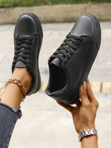 Women's Casual Sports Shoes Soft Bottom & Surface White Sneakers Autumn New Lightweight Flat Comfortable Round Toe Shoes