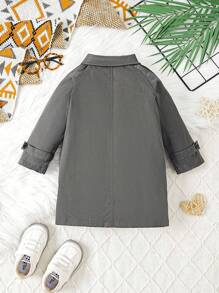 Baby Boys' Windbreaker With Button Up Raglan Sleeve And Stand Collar