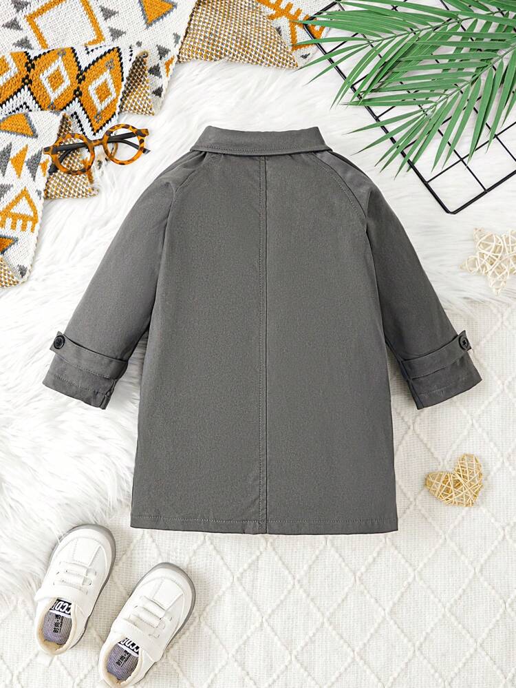 Baby Boys' Windbreaker With Button Up Raglan Sleeve And Stand Collar