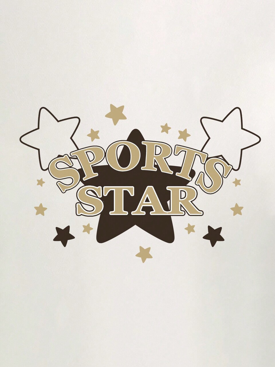Women's Star & Letter Print Notch Neck Long Sleeve T-Shirt Fall Cloth For Women