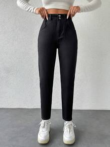 SHEIN PETITE 女性錐形牛仔褲