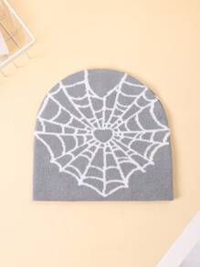 Rat Studio Mũ dệt kim nam hình trái tim thời trang Y2k Đường phố - Xám - Xem 1