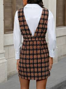 SHEIN Clasi Robe À Bretelles À Carreaux