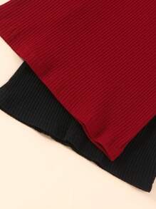 SHEIN 2件套男童罗纹针织T恤和紧身裤套装 - 彩色 - 查看 6