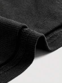 SHEIN MOD Của phụ nữ Một bờ vai Xoắn Knit ngọn - màu đen - Xem 3