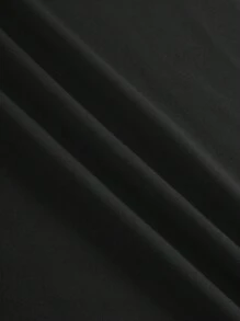 SHEIN LUNE Plus Size Women's Sun & Human Face Printed T-shirt - Black - View 4