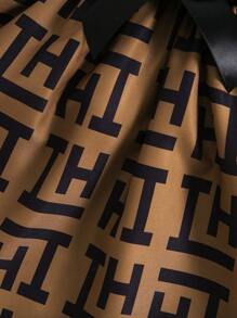 SHEIN Young Girl Printed Belted Dress With Matching Hat - Multicolor - View 7