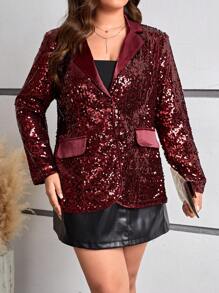 SHEIN Privé Grote maten Vals Zak Blazers
