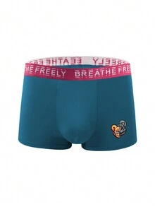 5pcs Men'S Letter Printed Cartoon Boxer Briefs - Multicolor - View 4