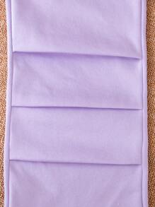 SHEIN Tween 女孩純色連帽休閒兩件套 - 紫色 - 查看 6