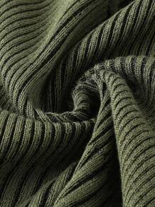 SHEIN Unity 女士有拉鍊的鬆緊針織開襟羊毛衫