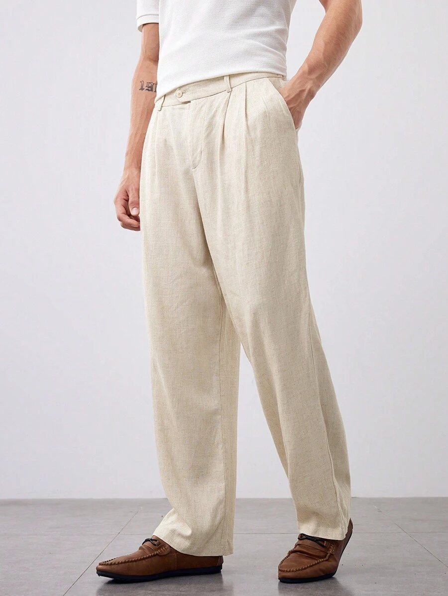 Manfinity VCAY 男士休閒梭織直筒褲