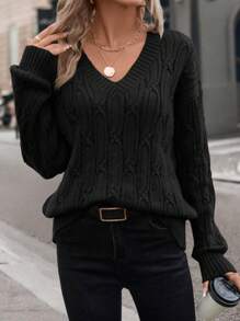 EMERY ROSE Women's V-Neck Sweater In Fall/Winter